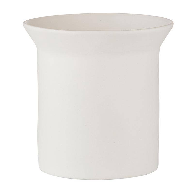 White Ceramic Pot Lg - Flair Flower Bar & Studio