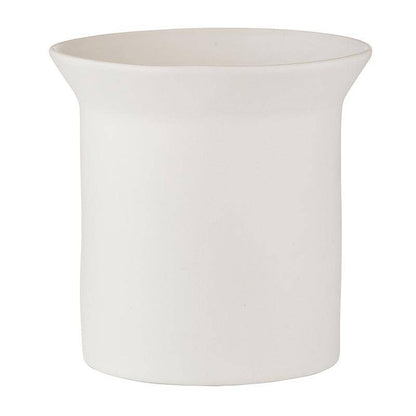 White Ceramic Pot Lg - Flair Flower Bar & Studio