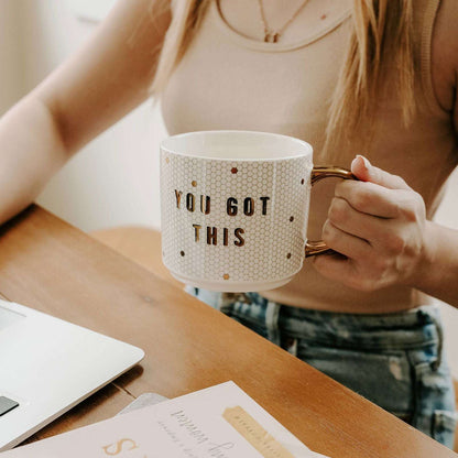 You Got This Gold Tile Coffee Mug - Flair Flower Bar & Studio