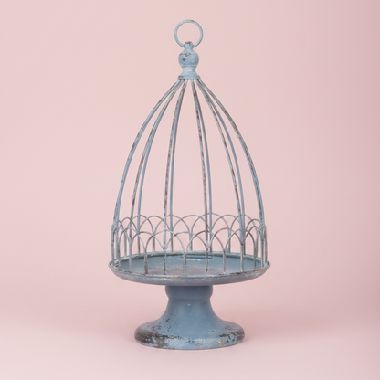 Scallop Edge Cloche Pedestal Stand 