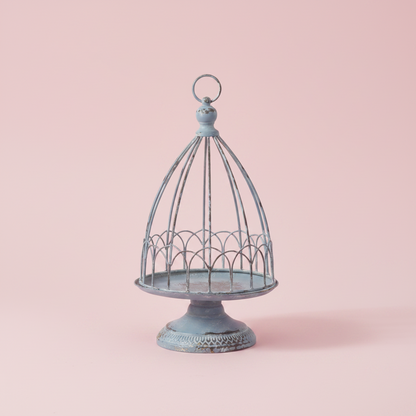 Scallop Edge Cloche Pedestal Stand 