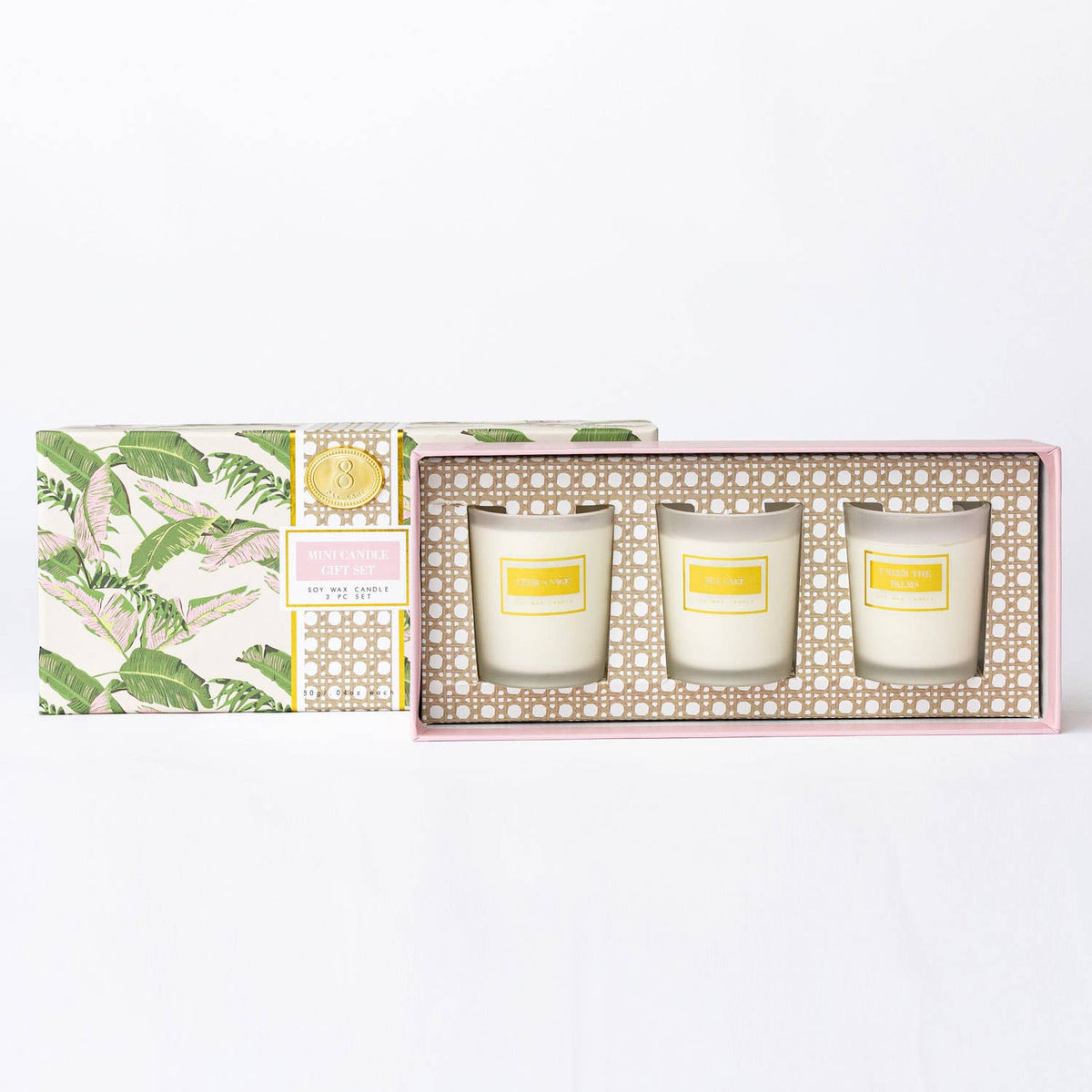 Banana Leaf 3-Piece Soy Votive Candle Gift Set