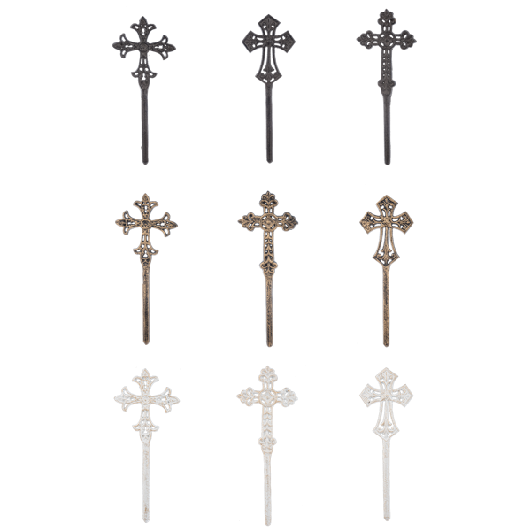 Cast Iron Cross Plant Stake – Decorative Garden Accent