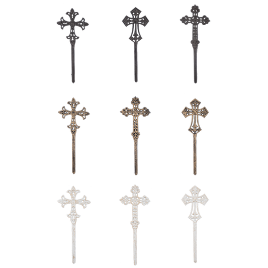 Cast Iron Cross Plant Stake – Decorative Garden Accent