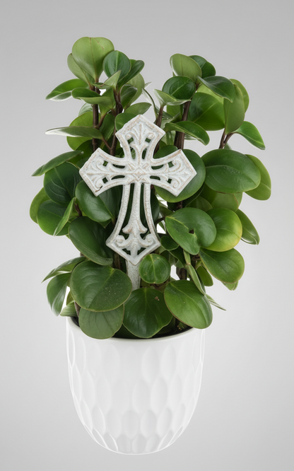 Cast Iron Cross Plant Stake – Decorative Garden Accent