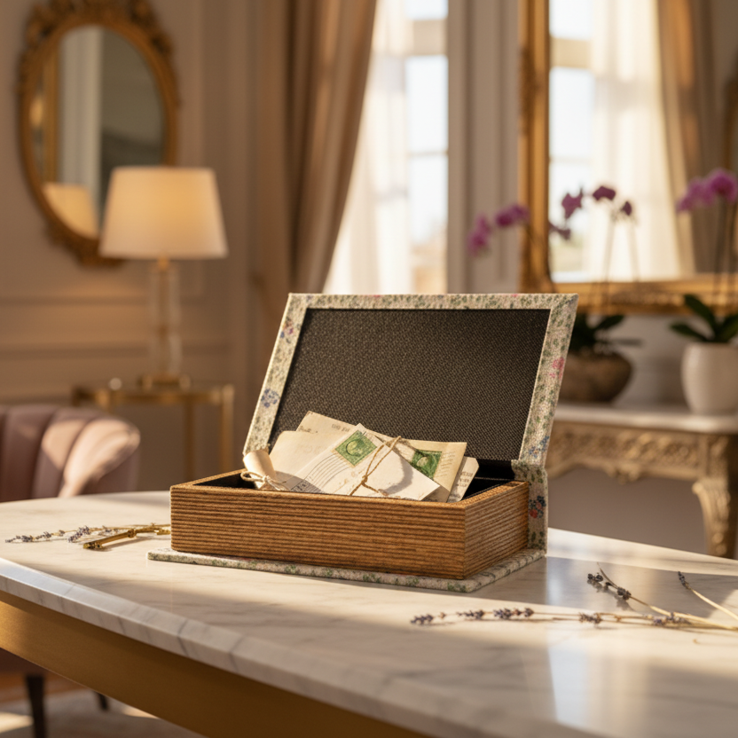 cottage core floral fabric storage decorative box | Flair Flower Bar
