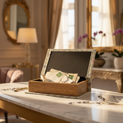 cottage core floral fabric storage decorative box | Flair Flower Bar