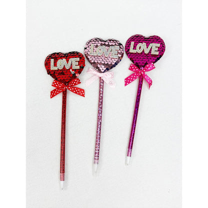 Sparkly LOVE Heart Pen | Valentine's Gift Add-On - Flair Flower Bar & Studio