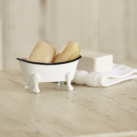 Mini Claw foot tub with soap