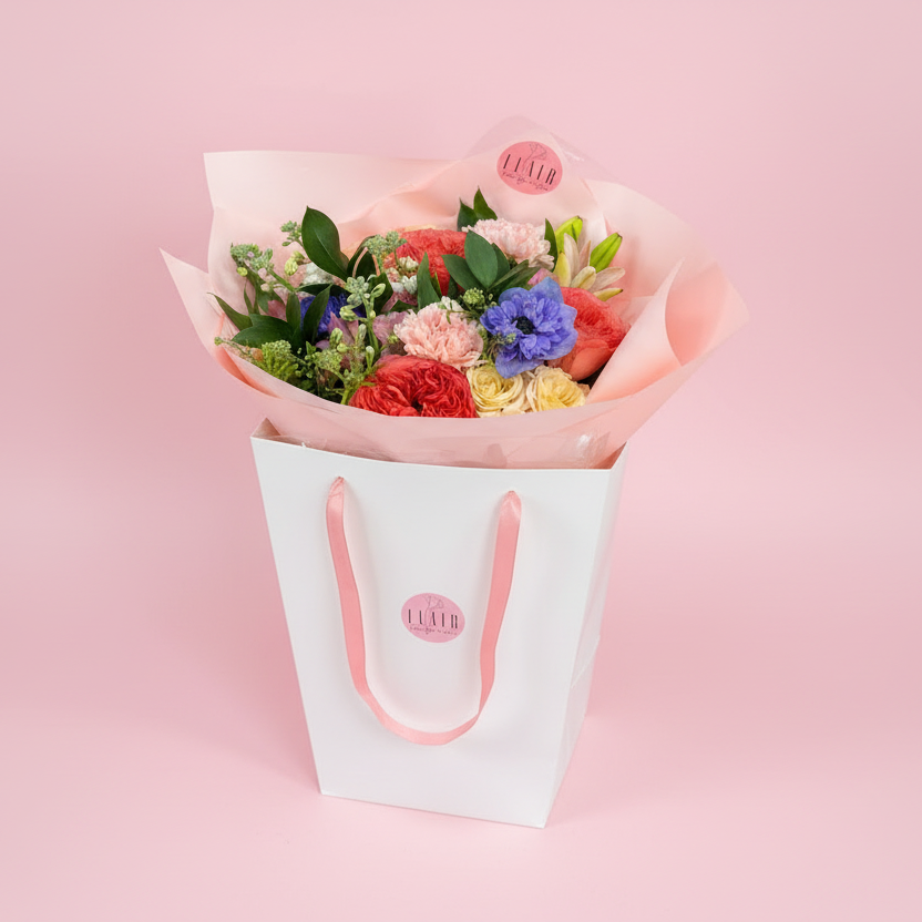 Flair Flower Bar's Luxury Bouquet in a Bag Video for Cincinnati and Northern Kentucky Delivery