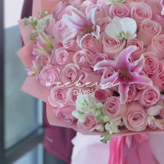 video of pink rose bouquet in Florence, Kentucky from Flair Flower Bar