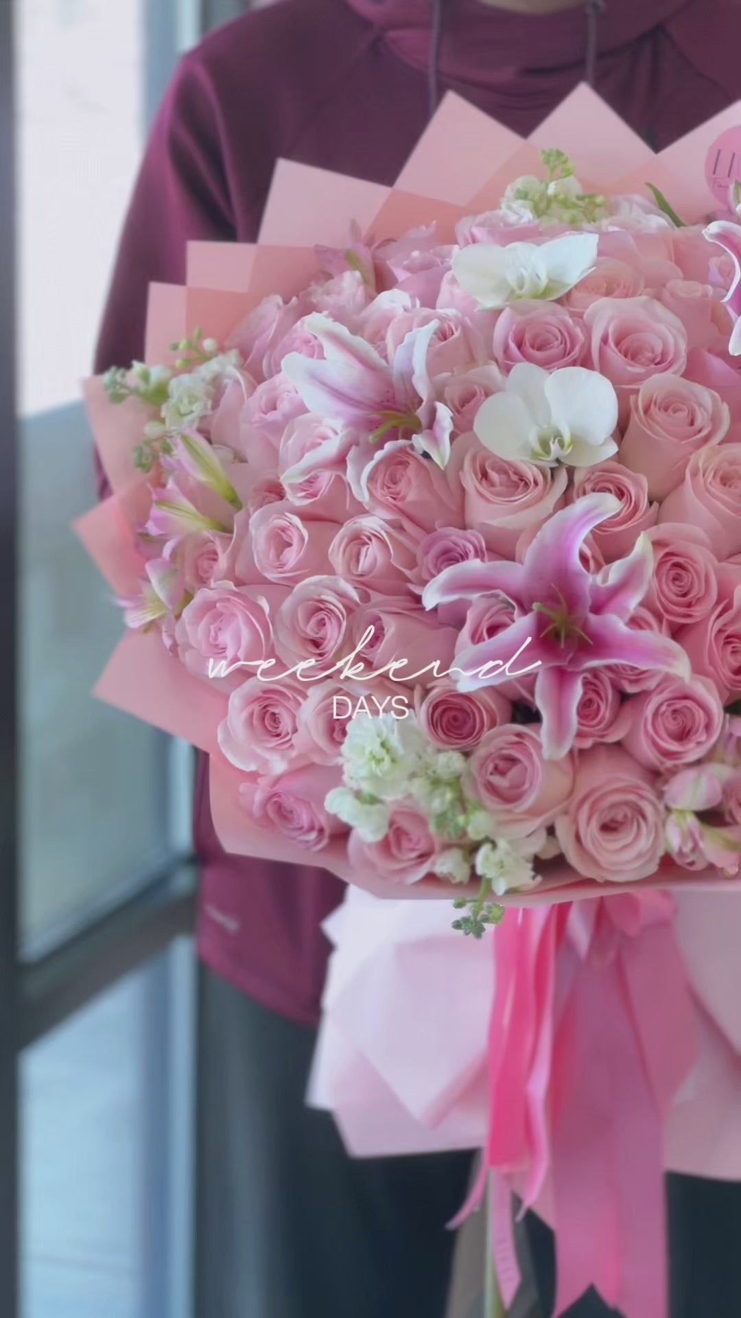 video of pink rose bouquet in Florence, Kentucky from Flair Flower Bar