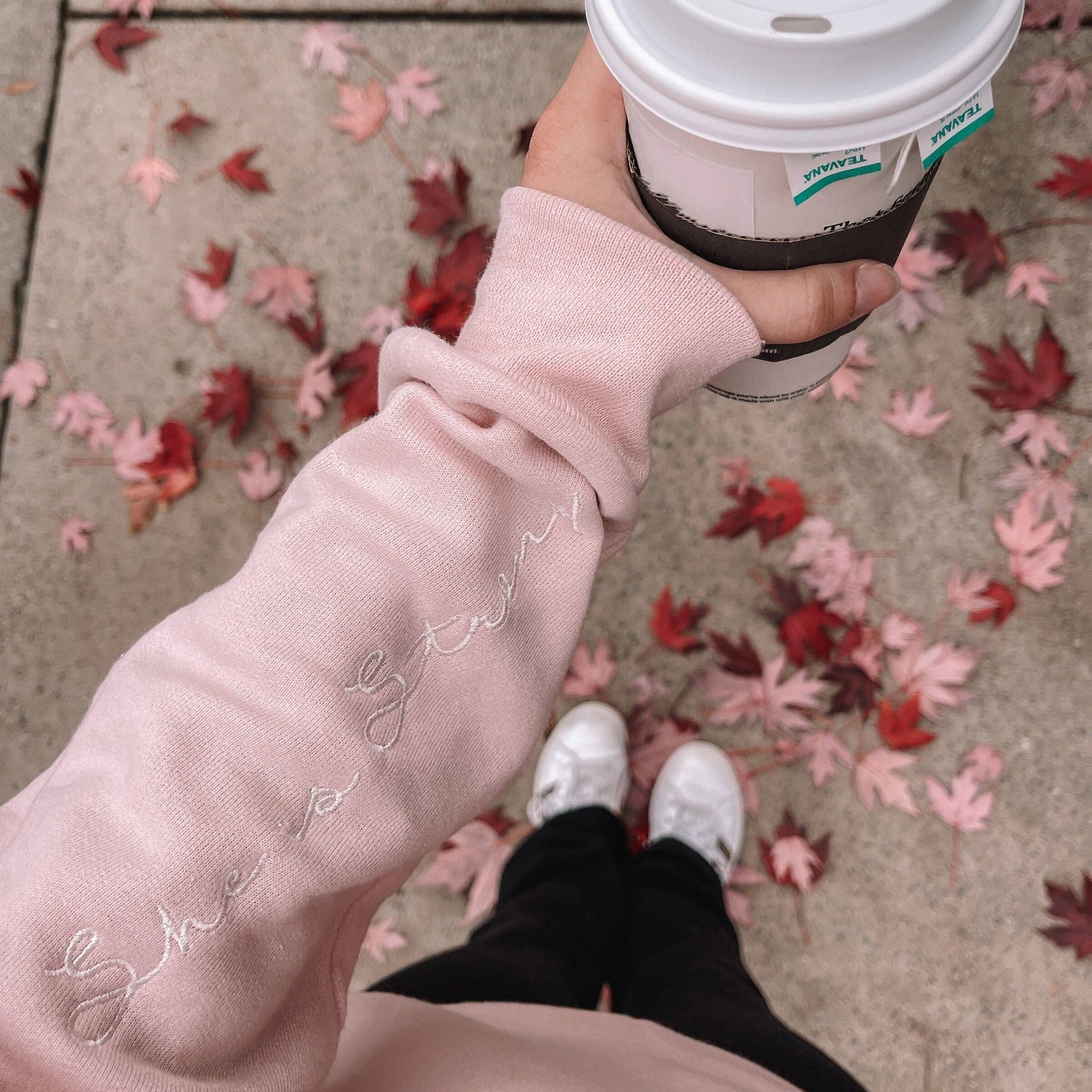 Embroidered She Is Strong Sweatshirt